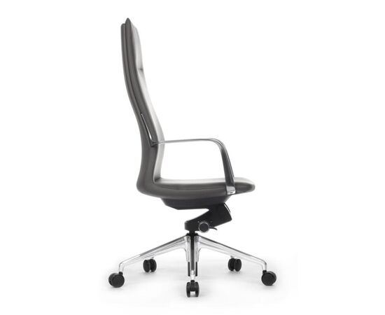 Кресло Плаза 68x68x119/127 FK004-A13 Антрацит, Основной цвет: Антрацит, Ширина: 68, Высота: 127, Глубина: 68, Максимальная ширина: 68, Максимальная глубина: 68, Максимальная высота: 127, Вес: 22, Материал сиденья: натуральная кожа/экокожа, Механизм: мультиблок, Подголовник: алюминий, Цвет сиденья: Антрацит, Цвет спинки: Антрацит, Максимальная нагрузка: 120, Материал спинки: натуральная кожа/экокожа, Гарантия: 5 лет, Страна производитель: Китай, Объем: 0,465, Бренд: РИВА ООО, Артикул для сайта: FK004-A13, изображение 2post-test