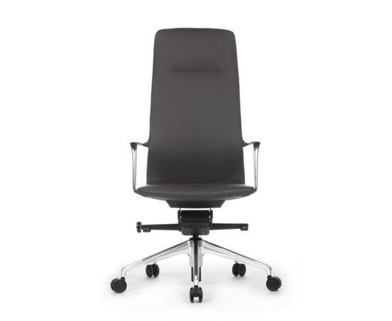 Кресло Плаза 68x68x119/127 FK004-A13 Антрацит, Основной цвет: Антрацит, Ширина: 68, Высота: 127, Глубина: 68, Максимальная ширина: 68, Максимальная глубина: 68, Максимальная высота: 127, Вес: 22, Материал сиденья: натуральная кожа/экокожа, Механизм: мультиблок, Подголовник: алюминий, Цвет сиденья: Антрацит, Цвет спинки: Антрацит, Максимальная нагрузка: 120, Материал спинки: натуральная кожа/экокожа, Гарантия: 5 лет, Страна производитель: Китай, Объем: 0,465, Бренд: РИВА ООО, Артикул для сайта: FK004-A13, изображение 5post-test