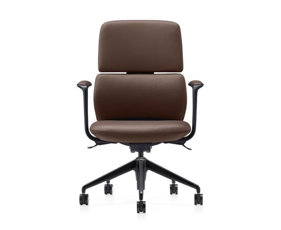 Кресло Венетто-M 64x64x95/103 FK013-B12 Коричневый, Основной цвет: Коричневый, Ширина: 64, Высота: 103, Глубина: 64, Максимальная ширина: 64, Максимальная глубина: 64, Максимальная высота: 103, Вес: 21,5, Материал сиденья: натуральная кожа/экокожа, Механизм: синхромеханизм с фиксацией в 4 положениях, Подголовник: черный алюминий, с накладками из кожи в цвет кресла, Цвет сиденья: Коричневый, Цвет спинки: Коричневый, Материал спинки: натуральная кожа/экокожа, Гарантия: 5 лет, Страна производитель: Китай, Максимальная нагрузка: 150, Бренд: РИВА ООО, Артикул для сайта: FK013-B12, изображение 6post-test