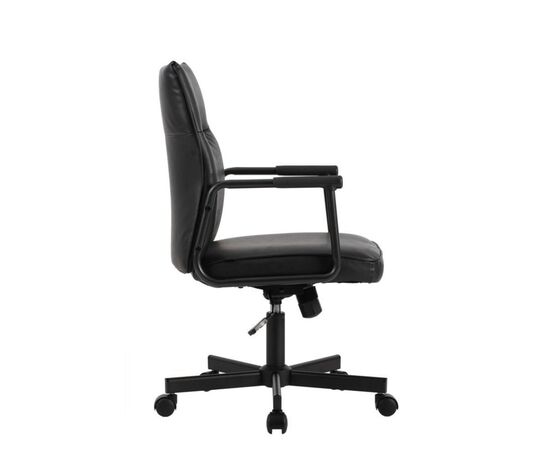 Кресло Стен 68x68x92/102 W-263 Чёрный, Основной цвет: Чёрный, Ширина: 68, Высота: 102, Глубина: 68, Максимальная ширина: 68, Максимальная глубина: 68, Максимальная высота: 102, Вес: 13,6, Материал сиденья: экокожа, Механизм: топ-ган, Подголовник: черный металл с пластиковыми накладками, Цвет сиденья: Черный, Цвет спинки: Черный, Максимальная нагрузка: 120, Материал спинки: экокожа, Гарантия: 1 год, Страна производитель: Китай, Объем: 0,093, Бренд: РИВА ООО, Артикул для сайта: W-263, изображение 2post-test