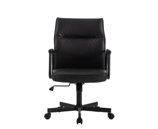Кресло Стен 68x68x92/102 W-263 Чёрный, Основной цвет: Чёрный, Ширина: 68, Высота: 102, Глубина: 68, Максимальная ширина: 68, Максимальная глубина: 68, Максимальная высота: 102, Вес: 13,6, Материал сиденья: экокожа, Механизм: топ-ган, Подголовник: черный металл с пластиковыми накладками, Цвет сиденья: Черный, Цвет спинки: Черный, Максимальная нагрузка: 120, Материал спинки: экокожа, Гарантия: 1 год, Страна производитель: Китай, Объем: 0,093, Бренд: РИВА ООО, Артикул для сайта: W-263, изображение 4post-test