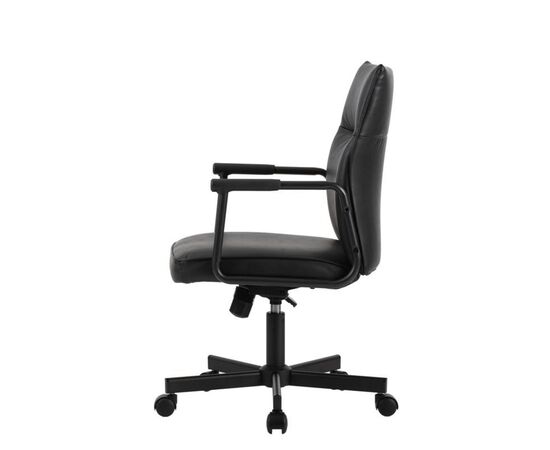 Кресло Стен 68x68x92/102 W-263 Чёрный, Основной цвет: Чёрный, Ширина: 68, Высота: 102, Глубина: 68, Максимальная ширина: 68, Максимальная глубина: 68, Максимальная высота: 102, Вес: 13,6, Материал сиденья: экокожа, Механизм: топ-ган, Подголовник: черный металл с пластиковыми накладками, Цвет сиденья: Черный, Цвет спинки: Черный, Максимальная нагрузка: 120, Материал спинки: экокожа, Гарантия: 1 год, Страна производитель: Китай, Объем: 0,093, Бренд: РИВА ООО, Артикул для сайта: W-263, изображение 6post-test