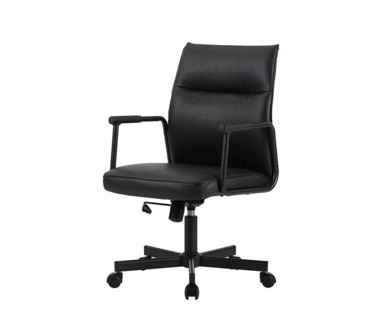 Кресло Стен 68x68x92/102 W-263 Чёрный, Основной цвет: Чёрный, Ширина: 68, Высота: 102, Глубина: 68, Максимальная ширина: 68, Максимальная глубина: 68, Максимальная высота: 102, Вес: 13,6, Материал сиденья: экокожа, Механизм: топ-ган, Подголовник: черный металл с пластиковыми накладками, Цвет сиденья: Черный, Цвет спинки: Черный, Максимальная нагрузка: 120, Материал спинки: экокожа, Гарантия: 1 год, Страна производитель: Китай, Объем: 0,093, Бренд: РИВА ООО, Артикул для сайта: W-263, изображение 7post-test