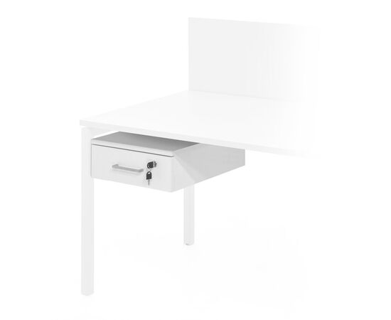 Тумба подвесная 1 ящик 41x54xh21 80T027 W3 Белый, Основной цвет: Белый, Ширина: 41, Высота: 21, Глубина: 54, Максимальная ширина: 41, Максимальная глубина: 54, Максимальная высота: 21, Вес: 10,48, Объем: 0,04, Бренд: ЦЕНТРЭКСИМ ООО, Артикул для сайта: 80T027 W3, изображение 2post-test