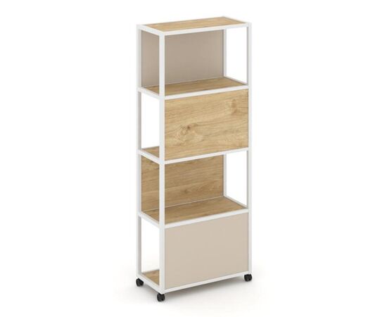 Шелф Мобайл Стеллаж 5 уровней 1 секция 1200x400x2000 VR.LT-STK-504.12 Тиквуд Светлый/Металл Белый/W-04, Основной цвет: Тиквуд Светлый/Металл Белый/W-04, Ширина: 1200, Высота: 2000, Глубина: 400, Максимальная ширина: 1200, Максимальная глубина: 400, Максимальная высота: 2000, Объем: 0,143, Бренд: РИВА ООО, Артикул для сайта: VR.LT-STK-504.12, изображение 2post-test