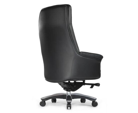 Кресло Батисто 83x75x124/130 A2018 Чёрный, Основной цвет: Чёрный, Ширина: 83, Высота: 130, Глубина: 75, Максимальная ширина: 83, Максимальная глубина: 75, Максимальная высота: 130, Вес: 29,2, Материал сиденья: натуральная кожа/экокожа, Механизм: синхромеханизм, Подголовник: обтянутые кожей в цвет кресла, Цвет сиденья: Черный, Цвет спинки: Черный, Максимальная нагрузка: 250, Материал спинки: натуральная кожа/экокожа, Гарантия: 5 лет, Страна производитель: Китай, Объем: 0,764, Бренд: РИВА ООО, Артикул для сайта: A2018, изображение 3post-test