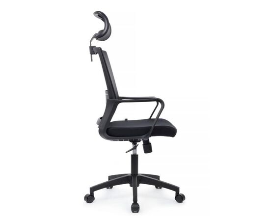 Кресло Минт RCH 64x64x118/132 P1029HGE Чёрный, Основной цвет: Чёрный, Ширина: 64, Высота: 132, Глубина: 64, Максимальная ширина: 64, Максимальная глубина: 64, Максимальная высота: 132, Вес: 11,2, Материал сиденья: ткань, Механизм: топ-ган, Подголовник: черный пластик, Цвет сиденья: Черный, Цвет спинки: Черный, Максимальная нагрузка: 120, Материал спинки: сетка, Гарантия: 1 год, Страна производитель: Китай, Объем: 0,104, Бренд: РИВА ООО, Артикул для сайта: P1029HGE, изображение 2post-test