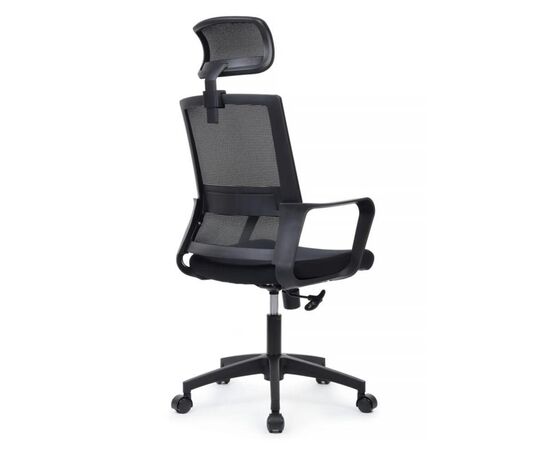 Кресло Минт RCH 64x64x118/132 P1029HGE Чёрный, Основной цвет: Чёрный, Ширина: 64, Высота: 132, Глубина: 64, Максимальная ширина: 64, Максимальная глубина: 64, Максимальная высота: 132, Вес: 11,2, Материал сиденья: ткань, Механизм: топ-ган, Подголовник: черный пластик, Цвет сиденья: Черный, Цвет спинки: Черный, Максимальная нагрузка: 120, Материал спинки: сетка, Гарантия: 1 год, Страна производитель: Китай, Объем: 0,104, Бренд: РИВА ООО, Артикул для сайта: P1029HGE, изображение 3post-test
