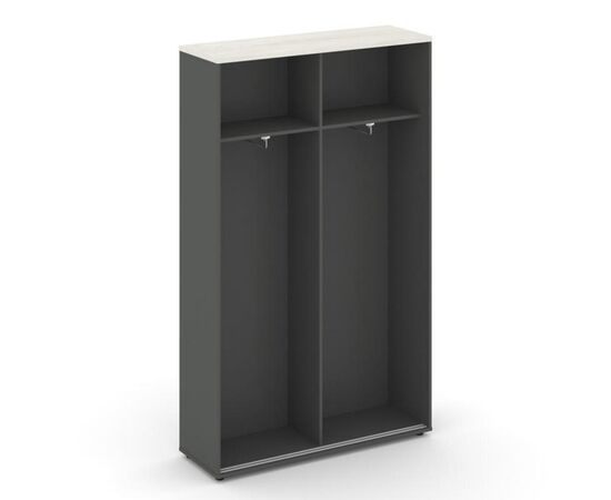 Стайл Проджект Шкаф-купе для одежды 1200x400x1982 SN.SHK-003 Антрацит NEW/Дуб Наварра/Черный Ручки, Основной цвет: Антрацит NEW/Дуб Наварра/Черный Ручки, Ширина: 1200, Высота: 1982, Глубина: 400, Максимальная ширина: 1200, Максимальная глубина: 400, Максимальная высота: 1982, Объем: 0,155, Бренд: РИВА ООО, Артикул для сайта: SN.SHK-003, изображение 2post-test