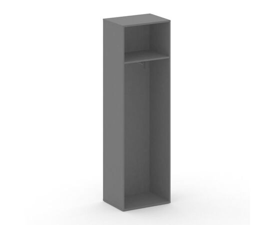 Фреско Гардероб узкий универсальный 600x460x2000 FRU.GB-101 Базальт UM, Основной цвет: Базальт UM, Ширина: 600, Высота: 2000, Глубина: 460, Максимальная ширина: 600, Максимальная глубина: 460, Максимальная высота: 2000, Объем: 0,123, Бренд: РИВА ООО, Артикул для сайта: FRU.GB-101, изображение 2post-test