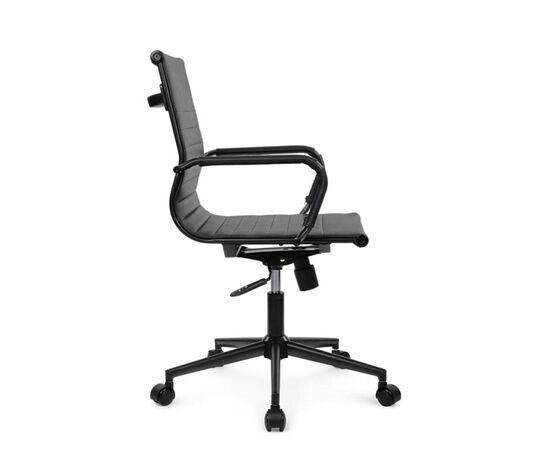 Кресло Хьюго RCH 57x56x92/102 6002-2SEB Черный/Металл черный, Основной цвет: Черный/Металл черный, Ширина: 57, Высота: 102, Глубина: 56, Максимальная ширина: 57, Максимальная глубина: 56, Максимальная высота: 102, Вес: 12,6, Материал сиденья: экокожа, Механизм: топ-ган, Подголовник: черный металл, с накладками из экокожи в цвет кресла, Цвет сиденья: Черный, Цвет спинки: Черный, Максимальная нагрузка: 120, Материал спинки: экокожа, Гарантия: 1 год, Страна производитель: Китай, Объем: 0,288, Бренд: РИВА ООО, Артикул для сайта: 6002-2SEB, изображение 2post-test