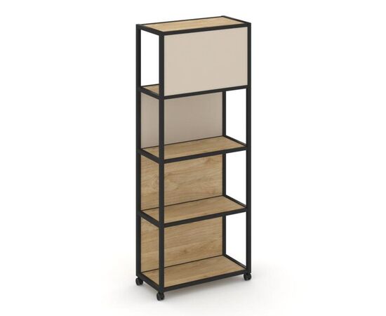 Шелф Мобайл Стеллаж 5 уровней 1 секция 1200x400x2000 VR.LT-STK-504.12 Тиквуд Светлый/Металл Черный/W-04, Основной цвет: Тиквуд Светлый/Металл Черный/W-04, Ширина: 1200, Высота: 2000, Глубина: 400, Максимальная ширина: 1200, Максимальная глубина: 400, Максимальная высота: 2000, Объем: 0,143, Бренд: РИВА ООО, Артикул для сайта: VR.LT-STK-504.12, изображение 3post-test