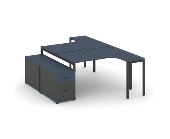 Концепт Рабочая станция с двойной опорной тумбой 1380/1746x2400x750 CN.DSA-303 A Звездный Сапфир/Антрацит NEW/Металл Антрацит, Основной цвет: Звездный Сапфир/Антрацит NEW/Металл Антрацит, Ширина: 1746, Высота: 750, Глубина: 2400, Максимальная ширина: 1746, Максимальная глубина: 2400, Минимальная ширина: 1380, Максимальная высота: 750, Вес: 130,02, Объем: 0,433, Бренд: РИВА ООО, Артикул для сайта: CN.DSA-303 A, изображение 2post-test