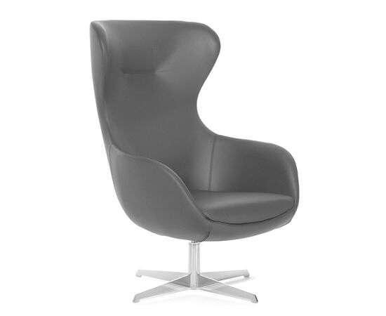 ЭЛЕГАНС/ELEGANCE Кресло на металлической опоре 60/76x52/62xh111 Elegance R7 Dakota black Черный/кожа, Основной цвет: Черный/кожа, Ширина: 76, Высота: 111, Глубина: 62, Максимальная ширина: 76, Максимальная глубина: 62, Минимальная ширина: 60, Максимальная высота: 111, Минимальная глубина: 52, Вес: 26, Объем: 0,8, Бренд: ЦЕНТРЭКСИМ ООО, Артикул для сайта: Elegance R7  Dakota black, изображение 2post-test