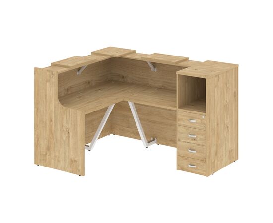 Оникс Ресепшн 1973x1568x1187 O.R-K-26 Тиквуд Светлый, Основной цвет: Тиквуд Светлый, Ширина: 1973, Высота: 1187, Глубина: 1568, Максимальная ширина: 1973, Максимальная глубина: 1568, Максимальная высота: 1187, Объем: 0,512, Бренд: РИВА ООО, Артикул для сайта: O.R-K-26, изображение 2post-test