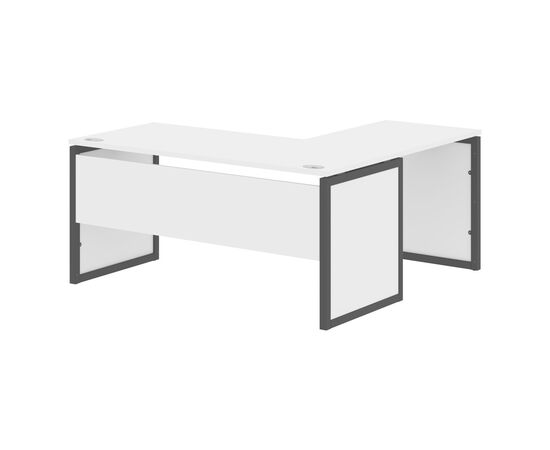 ИКСТЕН КЬЮ ПИ/XTEN-QP Стол угловой 1600х1500х750 XQPCT 1615 Белый /Антрацит, Основной цвет: Белый /Антрацит, Ширина: 1600, Высота: 750, Глубина: 1500, Материал: ЛДСП, Вес: 80,7, Объем: 0,178, Бренд: ТАЙПИТ-МК ООО, Артикул для сайта: XQPCT 1615, изображение 2post-test