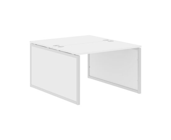 ИКСТЕН КЬЮ ПИ/XTEN-QP Стол 2-х местный 1200х1406х750 XQPWST 1214 белый/алюминий, Основной цвет: белый/алюминий, Ширина: 1200, Высота: 750, Глубина: 1406, Материал: ЛДСП, Вес: 75,6, Объем: 0,203, Бренд: ТАЙПИТ-МК ООО, Артикул для сайта: XQPWST 1214, изображение 2post-test