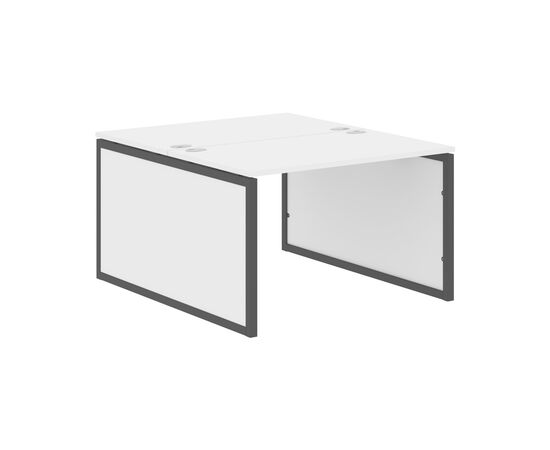 ИКСТЕН КЬЮ ПИ/XTEN-QP Стол 2-х местный 1200х1406х750 XQPWST 1214 Белый /Антрацит, Основной цвет: Белый /Антрацит, Ширина: 1200, Высота: 750, Глубина: 1406, Материал: ЛДСП, Вес: 75,6, Объем: 0,202, Бренд: ТАЙПИТ-МК ООО, Артикул для сайта: XQPWST 1214, изображение 2post-test