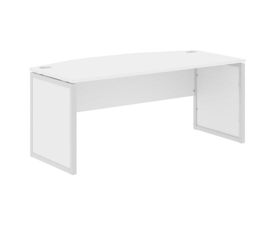 ИКСТЕН КЬЮ ПИ/XTEN-QP Стол руководителя 1800х914х750 XQPET 189 белый/алюминий, Основной цвет: белый/алюминий, Ширина: 1800, Высота: 750, Глубина: 914, Материал: ЛДСП, Вес: 61,5, Объем: 0,147, Бренд: ТАЙПИТ-МК ООО, Артикул для сайта: XQPET 189, изображение 2post-test