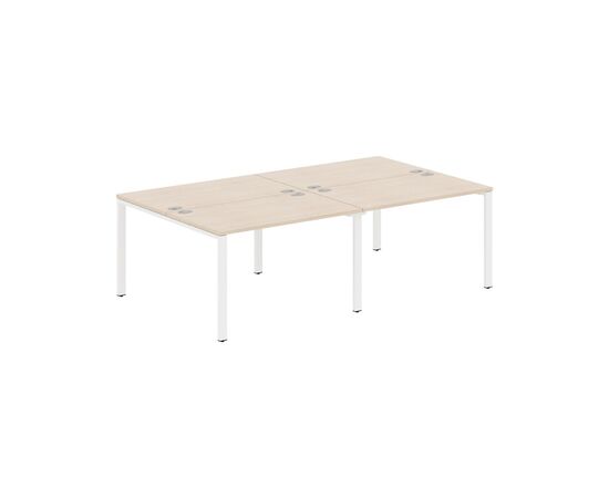 ИКСТЕН С60/XTEN S60 Стол 4-х местный 2400х1406х750 XS6WST 2414 Бук тиара/Белый, Основной цвет: Бук тиара/Белый, Ширина: 2400, Высота: 750, Глубина: 1406, Материал: ЛДСП, Вес: 93,54, Объем: 0,427, Бренд: ТАЙПИТ-МК ООО, Артикул для сайта: XS6WST 2414, изображение 2post-test
