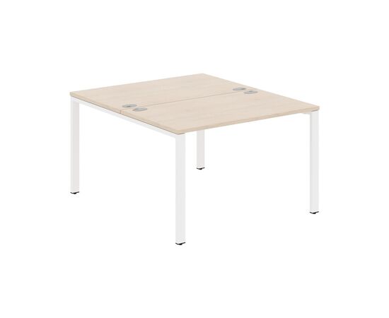 ИКСТЕН С60/XTEN S60 Стол 2-х местный 1200х1406х750 XS6WST 1214 Бук тиара/Белый, Основной цвет: Бук тиара/Белый, Ширина: 1200, Высота: 750, Глубина: 1406, Материал: ЛДСП, Вес: 48,32, Объем: 0,182, Бренд: ТАЙПИТ-МК ООО, Артикул для сайта: XS6WST 1214, изображение 2post-test