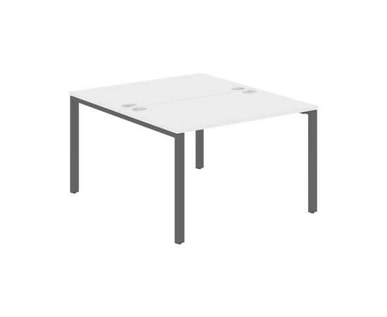 ИКСТЕН С60/XTEN S60 Стол 2-х местный 1200х1406х750 XS6WST 1214 Белый /Антрацит, Основной цвет: Белый /Антрацит, Ширина: 1200, Высота: 750, Глубина: 1406, Материал: ЛДСП, Вес: 48,32, Объем: 0,182, Бренд: ТАЙПИТ-МК ООО, Артикул для сайта: XS6WST 1214, изображение 2post-test