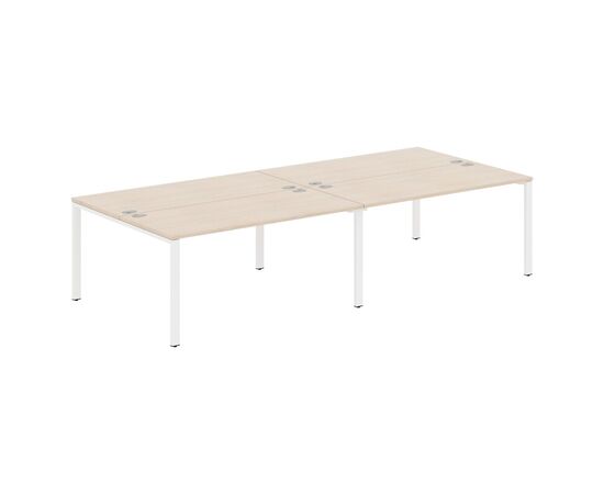 ИКСТЕН С60/XTEN S60 Стол 4-х местный 3200х1406х750 XS6WST 3214 Бук тиара/Белый, Основной цвет: Бук тиара/Белый, Ширина: 3200, Высота: 750, Глубина: 1406, Материал: ЛДСП, Вес: 116,5, Объем: 0,487, Бренд: ТАЙПИТ-МК ООО, Артикул для сайта: XS6WST 3214, изображение 2post-test