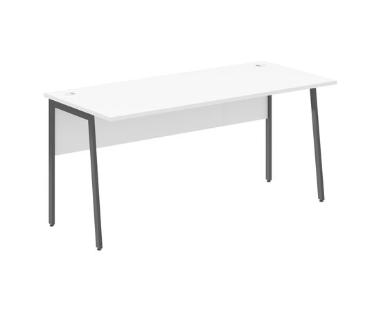 ИМАГО ПЛЮС/IMAGO PLUS Стол прямой 1600х720х755 СП-4P Белый /Антрацит, Основной цвет: Белый /Антрацит, Ширина: 1600, Высота: 755, Глубина: 720, Материал: ЛДСП, Вес: 28,9, Объем: 0,078, Бренд: ТАЙПИТ-МК ООО, Артикул для сайта: СП-4P, изображение 2post-test