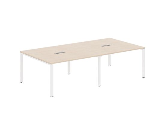 ИКСТЕН С60/XTEN S60 Конференц стол 2720х1406х750 XS6SCT 2714 Бук тиара/Белый, Основной цвет: Бук тиара/Белый, Ширина: 2720, Высота: 750, Глубина: 1406, Материал: ЛДСП, Вес: 102,74, Объем: 0,473, Бренд: ТАЙПИТ-МК ООО, Артикул для сайта: XS6SCT 2714, изображение 2post-test