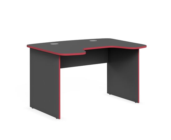 СКИЛЛЛ/SKILLL Стол компьютерный игровой с прямыми опорами 1360х850х750 STG 1385.1 антрацит/красный, Основной цвет: антрацит/красный, Ширина: 1360, Высота: 750, Глубина: 850, Материал: ЛДСП, Вес: 26,4, Объем: 0,1, Бренд: ТАЙПИТ-МК ООО, Артикул для сайта: STG 1385.1, изображение 2post-test