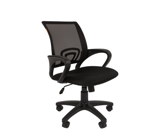 Офисное кресло ЧАИРМАН 696/CHAIRMAN 696 440х470х880/975 7000799 Чёрный, Основной цвет: Чёрный, Ширина: 440, Диаметр крестовины мм (Мягкие кресла): 600, Высота: 880, Глубина: 470, Материал: Ткань TW/ Сетчатый акрил, Пятилучье форма: пластиковая, Ролики: стандарт BIFMA 5,1 (США), диаметр штока 11 мм, покрытие – нейлон, Высота от пола до верхней части спинки, макс: 975, Максимальная ширина: 440, Высота от пола до верхней части сиденья, мин: 435, Максимальная высота: 975, Материал подлокотников: Пластиковые, Вес: 9,8, Механизм: с возможностью фиксации кресла в рабочем положении. Регулировка кресла по высоте, Гарантия: 2 года, Максимальная нагрузка: до 160 кг, Бренд: ТАЙПИТ-МК ООО, Высота спинки: 480, Высота от пола до верхней части спинки мин (Мягкие кресла): 880, Высота от пола до верхней части сиденья макс (Мягкие кресла): 530, Ширина между подлокотниками мин (Мягкие кресла): 440, Ширина между подлокотниками макс (Мягкие кресла): 440, Высота от пола до верхнего края подлокотника мин (Мягкие кресла): 615, Высота от пола до верхнего края подлокотника макс (Мягкие кресла): 710, Ширина по внешнему краю подлокотников мин мм (Мягкие кресла): 560, Ширина по внешнему краю подлокотников макс (Мягкие кресла): 560, Объем: 0,087, Артикул для сайта: 7000799, изображение 2post-test