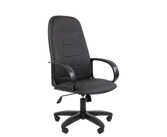 Офисное кресло ЧАИРМАН 727/CHAIRMAN 727 525х500х1145/1240 6098211 Чёрный, Основной цвет: Чёрный, Ширина: 525, Диаметр крестовины мм (Мягкие кресла): 680, Высота: 1145, Глубина: 500, Материал: Экокожа, Пятилучье форма: пластиковая, Ролики: стандарт BIFMA 5,1 (США), диаметр штока 11 мм, покрытие – нейлон, Высота от пола до верхней части спинки, макс: 1240, Максимальная ширина: 525, Высота от пола до верхней части сиденья, мин: 455, Максимальная высота: 1240, Материал подлокотников: Пластиковые, Вес: 12,9, Механизм: с возможностью фиксации кресла в рабочем положении. Регулировка кресла по высоте, Гарантия: 2 года, Максимальная нагрузка: до 120 кг, Бренд: ТАЙПИТ-МК ООО, Высота спинки: 720, Высота от пола до верхней части спинки мин (Мягкие кресла): 1145, Высота от пола до верхней части сиденья макс (Мягкие кресла): 550, Ширина между подлокотниками мин (Мягкие кресла): 525, Ширина между подлокотниками макс (Мягкие кресла): 525, Высота от пола до верхнего края подлокотника мин (Мягкие кресла): 665, Высота от пола до верхнего края подлокотника макс (Мягкие кресла): 760, Ширина по внешнему краю подлокотников мин мм (Мягкие кресла): 660, Ширина по внешнему краю подлокотников макс (Мягкие кресла): 660, Объем: 0,156, Артикул для сайта: 6098211, изображение 2post-test
