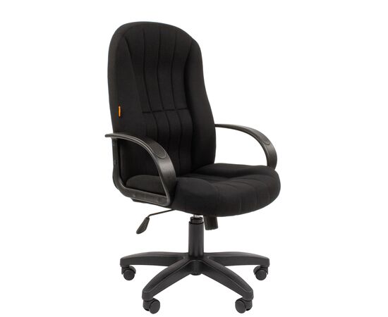 Офисное кресло ЧАИРМАН 685/CHAIRMAN 685 530х530х1150/1250 7157417 Чёрный, Основной цвет: Чёрный, Ширина: 530, Диаметр крестовины мм (Мягкие кресла): 680, Высота: 1150, Глубина: 500, Материал: Ткань серии Т, Пятилучье форма: пластиковая, Ролики: стандарт BIFMA 5,1 (США), диаметр штока 11 мм, покрытие – нейлон, Высота от пола до верхней части спинки, макс: 1250, Максимальная ширина: 530, Высота от пола до верхней части сиденья, мин: 520, Максимальная высота: 1250, Материал подлокотников: Пластиковые, Вес: 13,3, Механизм: с возможностью фиксации кресла в рабочем положении. Регулировка кресла по высоте, Гарантия: 2 года, Максимальная нагрузка: до 120 кг, Бренд: ТАЙПИТ-МК ООО, Высота спинки: 715, Высота от пола до верхней части спинки мин (Мягкие кресла): 1150, Высота от пола до верхней части сиденья макс (Мягкие кресла): 620, Ширина между подлокотниками мин (Мягкие кресла): 530, Ширина между подлокотниками макс (Мягкие кресла): 530, Высота от пола до верхнего края подлокотника мин (Мягкие кресла): 670, Высота от пола до верхнего края подлокотника макс (Мягкие кресла): 770, Ширина по внешнему краю подлокотников мин мм (Мягкие кресла): 660, Ширина по внешнему краю подлокотников макс (Мягкие кресла): 660, Объем: 0,194, Артикул для сайта: 7157417, изображение 2post-test
