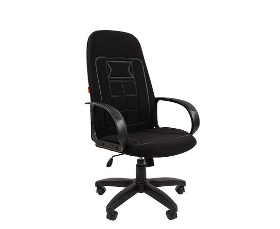 Офисное кресло ЧАИРМАН 727/CHAIRMAN 727 525х500х1145/1240 7122795 Чёрный, Основной цвет: Чёрный, Ширина: 525, Диаметр крестовины мм (Мягкие кресла): 680, Высота: 1145, Глубина: 500, Материал: Ткань полиэстер, Пятилучье форма: пластиковая, Ролики: стандарт BIFMA 5,1 (США), диаметр штока 11 мм, покрытие – нейлон, Высота от пола до верхней части спинки, макс: 1240, Максимальная ширина: 525, Высота от пола до верхней части сиденья, мин: 455, Максимальная высота: 1240, Материал подлокотников: Пластиковые, Вес: 12,9, Механизм: с возможностью фиксации кресла в рабочем положении. Регулировка кресла по высоте, Гарантия: 2 года, Максимальная нагрузка: до 120 кг, Бренд: ТАЙПИТ-МК ООО, Высота спинки: 720, Высота от пола до верхней части спинки мин (Мягкие кресла): 1145, Высота от пола до верхней части сиденья макс (Мягкие кресла): 550, Ширина между подлокотниками мин (Мягкие кресла): 525, Ширина между подлокотниками макс (Мягкие кресла): 525, Высота от пола до верхнего края подлокотника мин (Мягкие кресла): 665, Высота от пола до верхнего края подлокотника макс (Мягкие кресла): 760, Ширина по внешнему краю подлокотников мин мм (Мягкие кресла): 660, Ширина по внешнему краю подлокотников макс (Мягкие кресла): 660, Объем: 0,156, Артикул для сайта: 7122795, изображение 2post-test