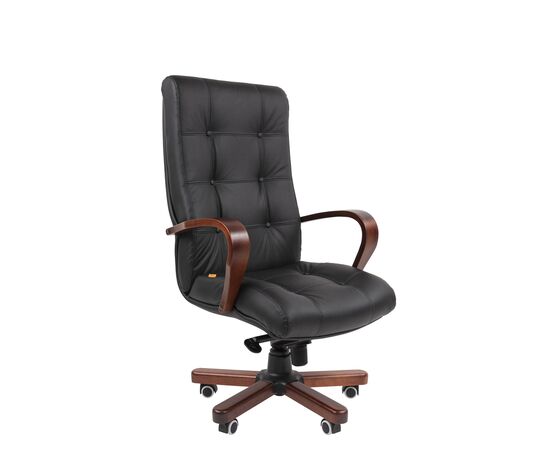 Офисное кресло ЧАИРМАН 424Д/CHAIRMAN 424Д 530х515х1180/1240 7163862 Чёрный, Основной цвет: Чёрный, Ширина: 530, Диаметр крестовины мм (Мягкие кресла): 700, Высота: 1180, Глубина: 515, Материал: натуральная кожа/ экокожа, Пятилучье форма: металлическая с деревянными накладками, Ролики: Стандарт BIFMA 5,1 (США), диаметр штока 11 мм, покрытие – полиуретан, Высота от пола до верхней части спинки, макс: 1240, Максимальная ширина: 530, Высота от пола до верхней части сиденья, мин: 450, Максимальная высота: 1240, Материал подлокотников: Деревянные, Вес: 22,3, Механизм: повышенной комфортности с возможностью фиксации кресла в нескольких положениях. Регулировка кресла п, Гарантия: 2 года, Максимальная нагрузка: до 120 кг, Бренд: ТАЙПИТ-МК ООО, Высота спинки: 730, Высота от пола до верхней части спинки мин (Мягкие кресла): 1180, Высота от пола до верхней части сиденья макс (Мягкие кресла): 510, Ширина между подлокотниками мин (Мягкие кресла): 530, Ширина между подлокотниками макс (Мягкие кресла): 530, Высота от пола до верхнего края подлокотника мин (Мягкие кресла): 680, Высота от пола до верхнего края подлокотника макс (Мягкие кресла): 740, Ширина по внешнему краю подлокотников мин мм (Мягкие кресла): 670, Ширина по внешнему краю подлокотников макс (Мягкие кресла): 670, Объем: 0,347, Артикул для сайта: 7163862, изображение 2post-test