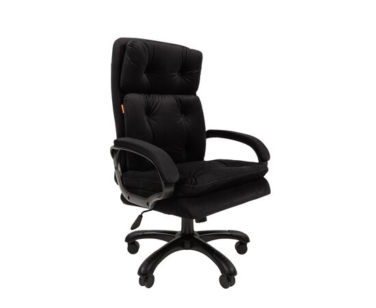Офисное кресло ЧАИРМАН 442/CHAIRMAN 442 520х490х1105/1165 7127983 Чёрный, Основной цвет: Чёрный, Ширина: 520, Диаметр крестовины мм (Мягкие кресла): 700, Высота: 1105, Глубина: 490, Материал: Ткань велюр, Пятилучье форма: пластиковая с защитными пластиковыми элементами, Ролики: стандарт BIFMA 5,1 (США), диаметр штока 11 мм, покрытие – нейлон, Высота от пола до верхней части спинки, макс: 1165, Максимальная ширина: 520, Высота от пола до верхней части сиденья, мин: 490, Максимальная высота: 1165, Материал подлокотников: Пластиковые с мягкими накладками, обитыми тканью, Вес: 19,9, Механизм: с возможностью фиксации кресла в рабочем положении. Регулировка кресла по высоте, Гарантия: 2 года, Максимальная нагрузка: до 150 кг, Бренд: ТАЙПИТ-МК ООО, Высота спинки: 640, Высота от пола до верхней части спинки мин (Мягкие кресла): 1105, Высота от пола до верхней части сиденья макс (Мягкие кресла): 550, Ширина между подлокотниками мин (Мягкие кресла): 520, Ширина между подлокотниками макс (Мягкие кресла): 520, Высота от пола до верхнего края подлокотника мин (Мягкие кресла): 645, Высота от пола до верхнего края подлокотника макс (Мягкие кресла): 705, Ширина по внешнему краю подлокотников мин мм (Мягкие кресла): 695, Ширина по внешнему краю подлокотников макс (Мягкие кресла): 695, Объем: 0,228, Артикул для сайта: 7127983, изображение 2post-test
