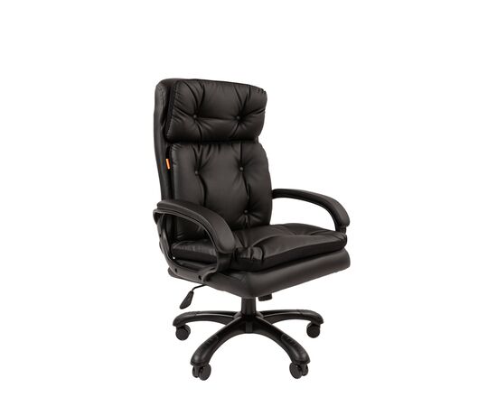 Офисное кресло ЧАИРМАН 442/CHAIRMAN 442 520х490х1105/1165 7127984 Чёрный, Основной цвет: Чёрный, Ширина: 520, Диаметр крестовины мм (Мягкие кресла): 700, Высота: 1105, Глубина: 490, Материал: Экокожа, Пятилучье форма: пластиковая с защитными пластиковыми элементами, Ролики: стандарт BIFMA 5,1 (США), диаметр штока 11 мм, покрытие – нейлон, Высота от пола до верхней части спинки, макс: 1165, Максимальная ширина: 520, Высота от пола до верхней части сиденья, мин: 490, Максимальная высота: 1165, Материал подлокотников: Пластиковые с мягкими накладками, обитыми экокожей, Вес: 19,9, Механизм: с возможностью фиксации кресла в рабочем положении. Регулировка кресла по высоте, Гарантия: 2 года, Максимальная нагрузка: до 150 кг, Бренд: ТАЙПИТ-МК ООО, Высота спинки: 640, Высота от пола до верхней части спинки мин (Мягкие кресла): 1105, Высота от пола до верхней части сиденья макс (Мягкие кресла): 550, Ширина между подлокотниками мин (Мягкие кресла): 520, Ширина между подлокотниками макс (Мягкие кресла): 520, Высота от пола до верхнего края подлокотника мин (Мягкие кресла): 645, Высота от пола до верхнего края подлокотника макс (Мягкие кресла): 705, Ширина по внешнему краю подлокотников мин мм (Мягкие кресла): 695, Ширина по внешнему краю подлокотников макс (Мягкие кресла): 695, Объем: 0,228, Артикул для сайта: 7127984, изображение 2post-test