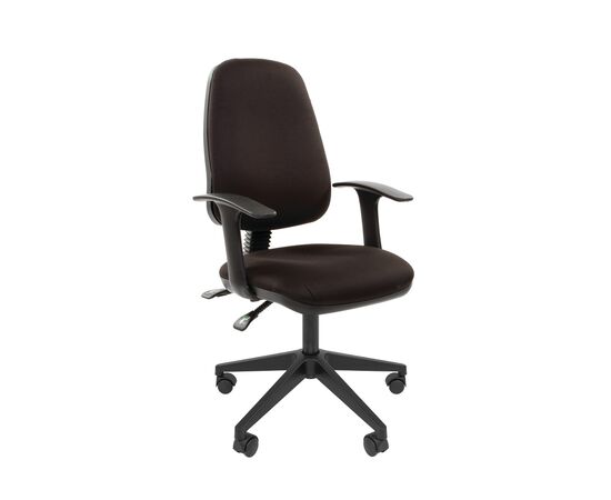 Офисное кресло ЧАИРМАН 661/CHAIRMAN 661 400х420х990/1090 7022357 Чёрный, Основной цвет: Чёрный, Ширина: 400, Диаметр крестовины мм (Мягкие кресла): 650, Высота: 990, Глубина: 420, Материал: Ткань стандарт, Пятилучье форма: пластиковая, Ролики: стандарт BIFMA 5,1 (США), диаметр штока 11 мм, покрытие – нейлон, Высота от пола до верхней части спинки, макс: 1090, Максимальная ширина: 400, Высота от пола до верхней части сиденья, мин: 490, Максимальная высота: 1090, Материал подлокотников: Пластиковые, Вес: 10,5, Механизм: Механизм регулировки наклона спинки с фиксацией в любом положении. Регулировка кресла по высоте., Гарантия: 2 года, Максимальная нагрузка: до 100 кг, Бренд: ТАЙПИТ-МК ООО, Высота спинки: 460, Высота от пола до верхней части спинки мин (Мягкие кресла): 990, Высота от пола до верхней части сиденья макс (Мягкие кресла): 590, Ширина между подлокотниками мин (Мягкие кресла): 400, Ширина между подлокотниками макс (Мягкие кресла): 400, Высота от пола до верхнего края подлокотника мин (Мягкие кресла): 670, Высота от пола до верхнего края подлокотника макс (Мягкие кресла): 770, Ширина по внешнему краю подлокотников мин мм (Мягкие кресла): 570, Ширина по внешнему краю подлокотников макс (Мягкие кресла): 570, Объем: 0,134, Артикул для сайта: 7022357, изображение 2post-test