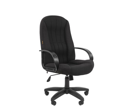 Офисное кресло ЧАИРМАН 685/CHAIRMAN 685 530х530х1150/1250 7016898 Чёрный, Основной цвет: Чёрный, Ширина: 530, Диаметр крестовины мм (Мягкие кресла): 680, Высота: 1150, Глубина: 500, Материал: Ткань стандарт, Пятилучье форма: пластиковая, Ролики: стандарт BIFMA 5,1 (США), диаметр штока 11 мм, покрытие – нейлон, Высота от пола до верхней части спинки, макс: 1250, Максимальная ширина: 530, Высота от пола до верхней части сиденья, мин: 520, Максимальная высота: 1250, Материал подлокотников: Пластиковые, Вес: 13,3, Механизм: с возможностью фиксации кресла в рабочем положении. Регулировка кресла по высоте, Гарантия: 2 года, Максимальная нагрузка: до 120 кг, Бренд: ТАЙПИТ-МК ООО, Высота спинки: 715, Высота от пола до верхней части спинки мин (Мягкие кресла): 1150, Высота от пола до верхней части сиденья макс (Мягкие кресла): 620, Ширина между подлокотниками мин (Мягкие кресла): 530, Ширина между подлокотниками макс (Мягкие кресла): 530, Высота от пола до верхнего края подлокотника мин (Мягкие кресла): 670, Высота от пола до верхнего края подлокотника макс (Мягкие кресла): 770, Ширина по внешнему краю подлокотников мин мм (Мягкие кресла): 660, Ширина по внешнему краю подлокотников макс (Мягкие кресла): 660, Объем: 0,194, Артикул для сайта: 7016898, изображение 2post-test