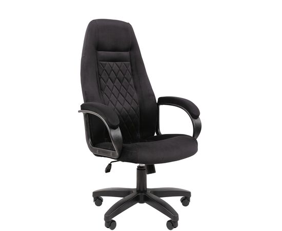 Кресло ЧАИРМАН ДОМ 951/CHAIRMAN ДОМ 951 510х520х1215/1310 7195146 Чёрный, Основной цвет: Чёрный, Ширина: 510, Диаметр крестовины мм (Мягкие кресла): 680, Высота: 1215, Глубина: 520, Материал: Ткань велюр, Пятилучье форма: пластиковая, Ролики: Стандарт BIFMA 5,1 (США), диаметр штока 11 мм, покрытие – полиуретан, Высота от пола до верхней части спинки, макс: 1310, Максимальная ширина: 510, Высота от пола до верхней части сиденья, мин: 500, Максимальная высота: 1310, Материал подлокотников: Пластиковые с мягкими накладками, обитыми тканью, Вес: 12,3, Механизм: с возможностью фиксации кресла в рабочем положении. Регулировка кресла по высоте, Гарантия: 2 года, Максимальная нагрузка: до 120 кг, Бренд: ТАЙПИТ-МК ООО, Высота спинки: 820, Высота от пола до верхней части спинки мин (Мягкие кресла): 1215, Высота от пола до верхней части сиденья макс (Мягкие кресла): 595, Ширина между подлокотниками мин (Мягкие кресла): 510, Ширина между подлокотниками макс (Мягкие кресла): 510, Высота от пола до верхнего края подлокотника мин (Мягкие кресла): 715, Высота от пола до верхнего края подлокотника макс (Мягкие кресла): 810, Ширина по внешнему краю подлокотников мин мм (Мягкие кресла): 655, Ширина по внешнему краю подлокотников макс (Мягкие кресла): 655, Объем: 0,182, Артикул для сайта: 7195146, изображение 2post-test