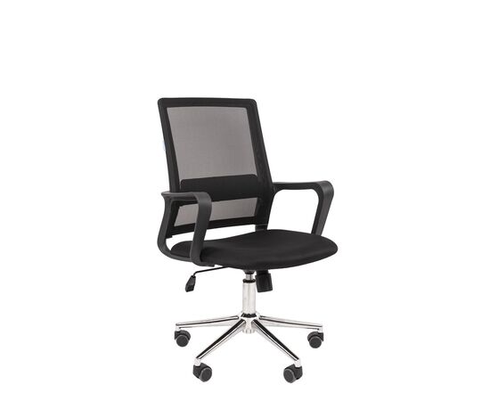 Офисное кресло ЧАИРМАН 606/CHAIRMAN 606 470х480х955/1050 7215746 Чёрный, Основной цвет: Чёрный, Ширина: 470, Диаметр крестовины мм (Мягкие кресла): 600, Высота: 955, Глубина: 480, Материал: Ткань TW/ Сетчатый акрил, Пятилучье форма: металлическая хромированная, Ролики: Стандарт BIFMA 5,1 (США), диаметр штока 11 мм, покрытие – полиуретан, Высота от пола до верхней части спинки, макс: 1050, Максимальная ширина: 470, Высота от пола до верхней части сиденья, мин: 435, Максимальная высота: 1050, Материал подлокотников: Пластиковые, Вес: 9,1, Механизм: с возможностью фиксации кресла в рабочем положении. Регулировка кресла по высоте, Гарантия: 2 года, Максимальная нагрузка: до 140 кг, Бренд: ТАЙПИТ-МК ООО, Высота спинки: 550, Высота от пола до верхней части спинки мин (Мягкие кресла): 955, Высота от пола до верхней части сиденья макс (Мягкие кресла): 530, Ширина между подлокотниками мин (Мягкие кресла): 470, Ширина между подлокотниками макс (Мягкие кресла): 470, Высота от пола до верхнего края подлокотника мин (Мягкие кресла): 645, Высота от пола до верхнего края подлокотника макс (Мягкие кресла): 740, Ширина по внешнему краю подлокотников мин мм (Мягкие кресла): 575, Ширина по внешнему краю подлокотников макс (Мягкие кресла): 575, Объем: 0,087, Артикул для сайта: 7215746, изображение 2post-test