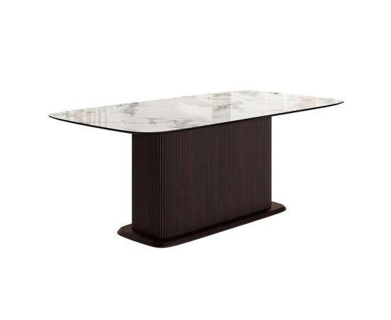 Стол Денвер 200 прямоугольный 200x100x76 22807 Белый, Основной цвет: Белый, Ширина: 200, Высота: 76, Глубина: 100, Материал: Керамика, Максимальная ширина: 200, Максимальная глубина: 100, Максимальная высота: 76, Цвет опоры: Орех, Страна производитель: Россия, Объем: 1,52, Бренд: ЛЮКССОФА ООО, Артикул для сайта: 22807, изображение 2post-test