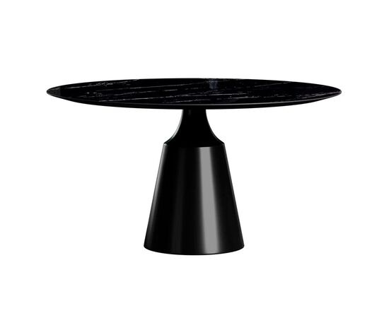 Стол Лукас 120 круглый 120x120x75 25057 Чёрный, Основной цвет: Чёрный, Ширина: 120, Высота: 75, Глубина: 120, Материал: Керамика, Максимальная ширина: 120, Максимальная глубина: 120, Максимальная высота: 75, Вес: 43, Цвет опоры: Черный, Объем: 1,08, Бренд: ЛЮКССОФА ООО, Артикул для сайта: 25057, изображение 4post-test
