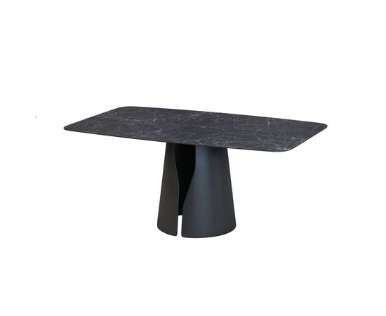 Стол Джио 160 прямоугольный 160x80x76 Н0000038716 Чёрный, Основной цвет: Чёрный, Ширина: 160, Высота: 76, Глубина: 80, Материал: Керамика, Максимальная ширина: 160, Максимальная глубина: 80, Максимальная высота: 76, Цвет опоры: Черный, Страна производитель: Россия, Объем: 0,973, Бренд: ЛЮКССОФА ООО, Артикул для сайта: Н0000038716, изображение 4post-test