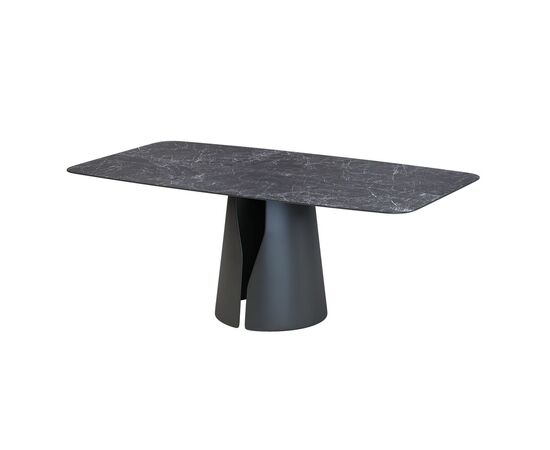 Стол Джио 180 прямоугольный 180x90x76 Н0000038723 Чёрный, Основной цвет: Чёрный, Ширина: 180, Высота: 76, Глубина: 90, Материал: Керамика, Максимальная ширина: 180, Максимальная глубина: 90, Максимальная высота: 76, Цвет опоры: Черный, Страна производитель: Россия, Объем: 1,231, Бренд: ЛЮКССОФА ООО, Артикул для сайта: Н0000038723, изображение 2post-test