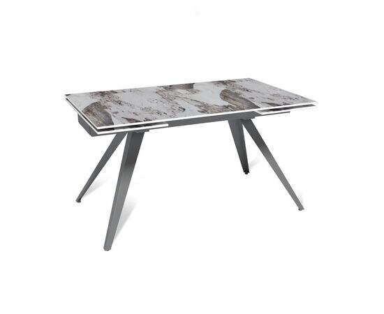 Стол Асти 140+40+40 раскладной 140x85x76 50168000001384 Белый с черным, Основной цвет: Белый с черным, Ширина: 140, Высота: 76, Глубина: 85, Материал: Керамика, Максимальная ширина: 140, Максимальная глубина: 85, Максимальная высота: 76, Цвет опоры: Серый матовый, Страна производитель: Россия, Объем: 0,904, Бренд: TOP CONCEPT, Артикул для сайта: 50168000001384, изображение 3post-test
