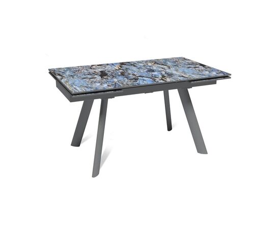 Стол Стоун 140+40+40 раскладной 140x85x76 53095000001911 керамика Сапфировый глянцевый, Основной цвет: керамика Сапфировый глянцевый, Ширина: 140, Высота: 76, Глубина: 85, Материал: Керамика, Максимальная ширина: 140, Максимальная глубина: 85, Максимальная высота: 76, Цвет опоры: Черный матовый, Страна производитель: Россия, Объем: 0,904, Бренд: TOP CONCEPT, Артикул для сайта: 53095000001911, изображение 3post-test