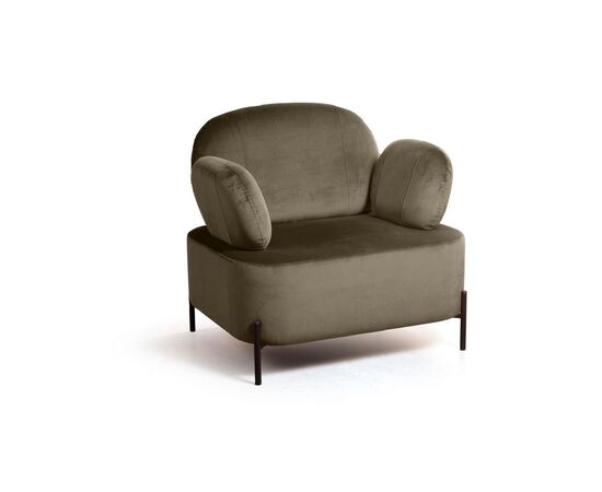 Кресло Денди 86x74x81 81207 бархат matte 65 коричневый, Основной цвет: бархат matte 65 коричневый, Ширина: 86, Высота: 81, Глубина: 74, Материал: Бархат, Максимальная ширина: 86, Максимальная глубина: 74, Максимальная высота: 81, Вес: 23,3, Цвет опоры: Черный, Механизм: Без механизма, Страна производитель: Россия, Объем: 0,515, Бренд: ЛЮКССОФА ООО, Артикул для сайта: 81207, изображение 3post-test