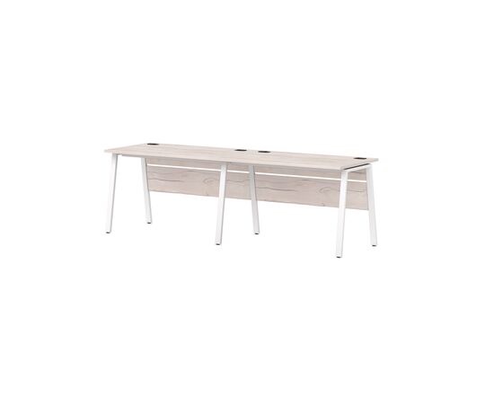 Линейный кластер на металлокаркасе 2 р.м. 2400x700x750 T-146-755-1 Таксония светлая/Белый, Основной цвет: Таксония светлая/Белый, Ширина: 2400, Высота: 750, Глубина: 700, Артикул: T-146-755-1, изображение 2post-test