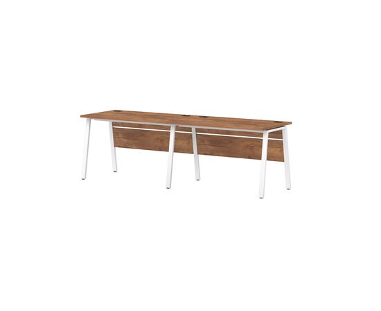 Линейный кластер на металлокаркасе 2 р.м. 2400x700x750 T-146-766-1 Таксония медовая/Белый, Основной цвет: Таксония медовая/Белый, Ширина: 2400, Высота: 750, Глубина: 700, Артикул: T-146-766-1, изображение 2post-test
